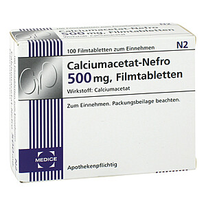 CALCIUMACETAT NEFRO 500 mg Filmtabletten
