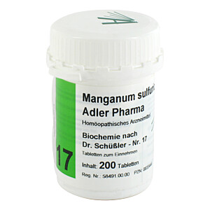BIOCHEMIE Adler 17 Manganum sulfuricum D 12 Tabletten