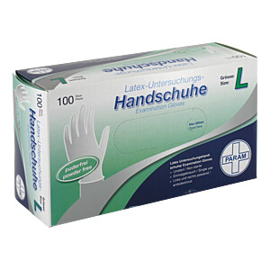 HANDSCHUHE Einmal Latex puderfrei L