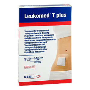 LEUKOMED transparent plus sterile Pflaster 5x7,2 cm
