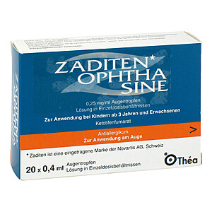 ZADITEN ophtha sine AugentropfenEinzeldosispipetten