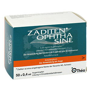 ZADITEN ophtha sine AugentropfenEinzeldosispipetten