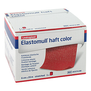 ELASTOMULL haft color 6 cmx20 m Fixierb.rot