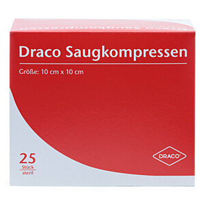 SAUGKOMPRESSEN steril 10x10 cm Draco