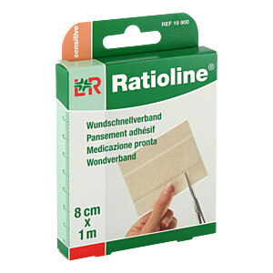 RATIOLINE sensitive Wundschnellverband 8 cmx1 m