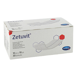 ZETUVIT Saugkompressen unsteril 10x10 cm