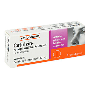 CETIRIZIN-ratiopharm bei Allergien 10 mg Filmtabletten