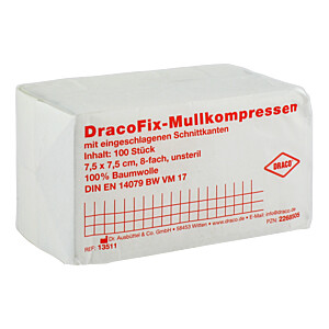 DRACOFIX OP-Kompressen 7,5x7,5 cm unsteril 8fach