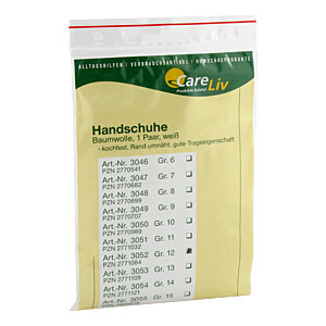 HANDSCHUHE Baumwolle Grösse 12