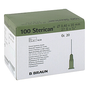 STERICAN Kanülen Luer-Lok 0,40x20 mm Grösse 20 grau
