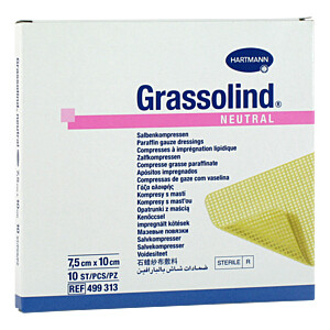 GRASSOLIND Salbenkompressen 7,5x10 cm steril