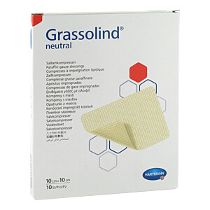 GRASSOLIND Salbenkompressen 10x10 cm steril