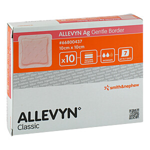 ALLEVYN Ag Gentle Border 10x10 cm Wundverband