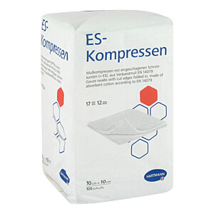 ES-KOMPRESSEN unsteril 10x10 cm 12fach