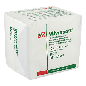 VLIWASOFT Vlieskompressen unsteril 10x10 cm 4l.