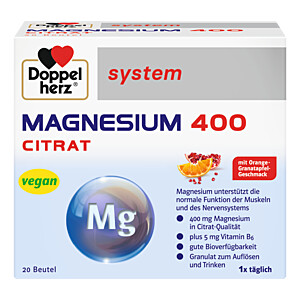 DOPPELHERZ Magnesium 400 Citrat system Granulat