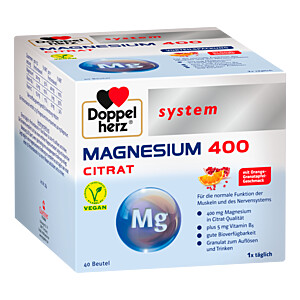 DOPPELHERZ Magnesium 400 Citrat system Granulat