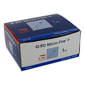 BD MICRO-FINE+ Insulinspr.1 ml U100 12,7 mm