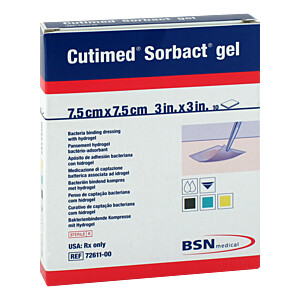 CUTIMED Sorbact Gel Kompressen 7,5x7,5 cm