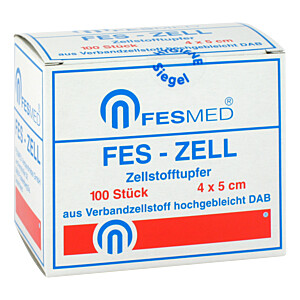 ZELLSTOFFTUPFER FES ZELL 4x5 cm hochgebleicht