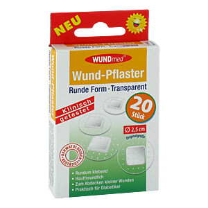 WUNDPFLASTER 2,5 cm rund transparent