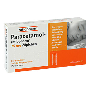 PARACETAMOL-ratiopharm 75 mg Zäpfchen