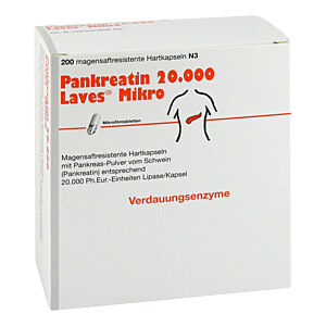 PANKREATIN 20.000 Laves Mikro magensaftresistentHartkaps.