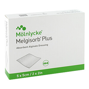 MELGISORB Plus Alginat Verband 5x5 cm steril