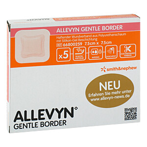 ALLEVYN Gentle Border 7,5x7,5 cm Schaumverb.