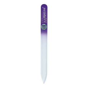 APOLINE Nagelfeile Glas 9 cm lila