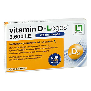 VITAMIN D-LOGES 5.600 I.E. Wochendepot Kautabletten