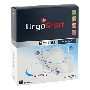 URGOSTART Border 8x8 cm Schaumstoffwundverband