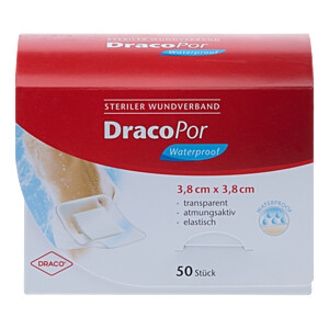 DRACOPOR waterproof Wundverband 3,8x3,8 cm steril