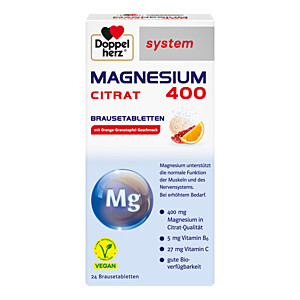 DOPPELHERZ Magnesium 400 Citrat system Brausetabletten