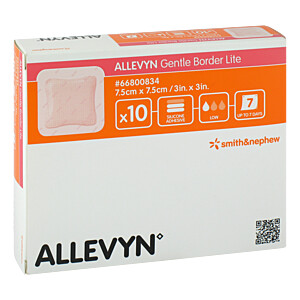 ALLEVYN Gentle Border Lite 7,5x7,5 cm Schaumverb.