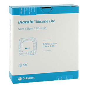 BIATAIN Silicone Lite Schaumverband 5x5 cm