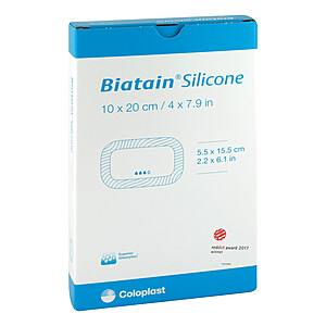 BIATAIN Silicone Schaumverband 10x20 cm