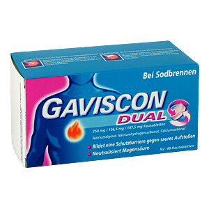 GAVISCON Dual 250mg-106,5mg-187,5mg Kautabletten