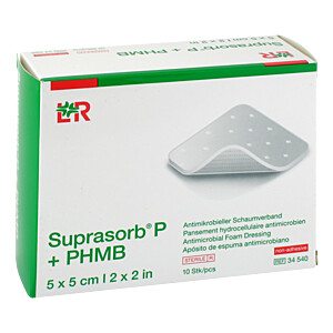 SUPRASORB P+PHMB Schaumverband 5x5 cm