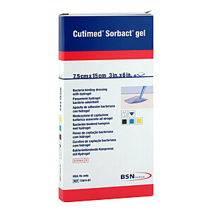 CUTIMED Sorbact Gel Kompressen 7,5x15 cm