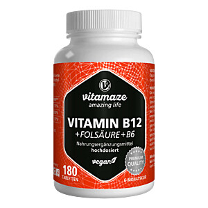 VITAMIN B12 1.000 -m63g hochdos.+B9+B6 vegan Tabletten