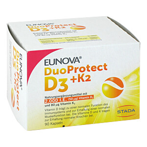 EUNOVA DuoProtect D3+K2 2000 I.E.-80 -m63g Kapseln