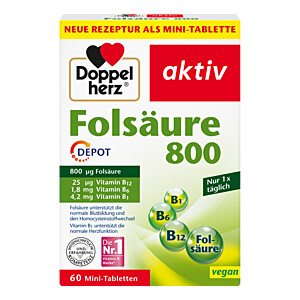 DOPPELHERZ Folsäure 800 Depot Tabletten