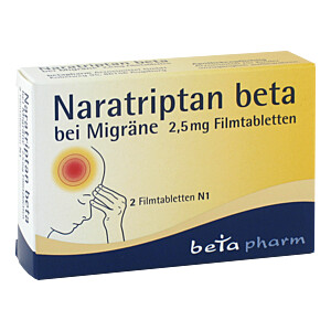 NARATRIPTAN beta bei Migräne 2,5 mg Filmtabletten