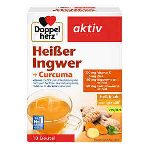 DOPPELHERZ heißer Ingwer+Curcuma Beutel