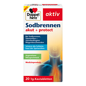 DOPPELHERZ Sodbrennen akut+protect Kautabletten