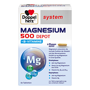DOPPELHERZ Magnesium 500 Depot system Tabletten