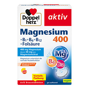 DOPPELHERZ Magnesium 400+B1+B6+B12+Folsäure BTA