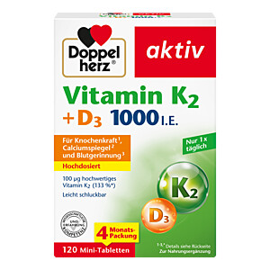 DOPPELHERZ Vitamin K2+D3 1000 I.E. Tabletten