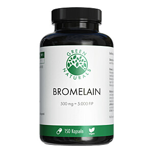 GREEN NATURALS Bromelain 500 mg vegan mit 5000 FIP